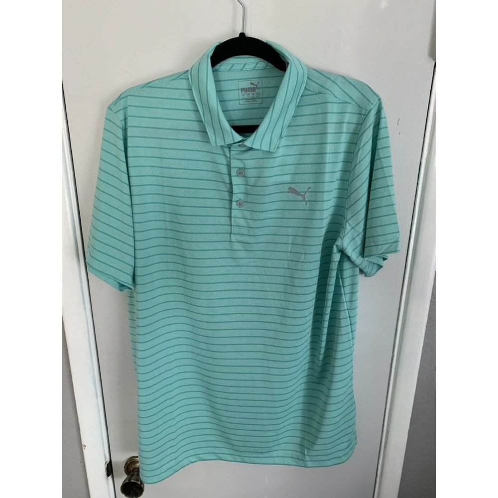 NWT Puma Dry Cell Golf Performance Polo Shirt Lime